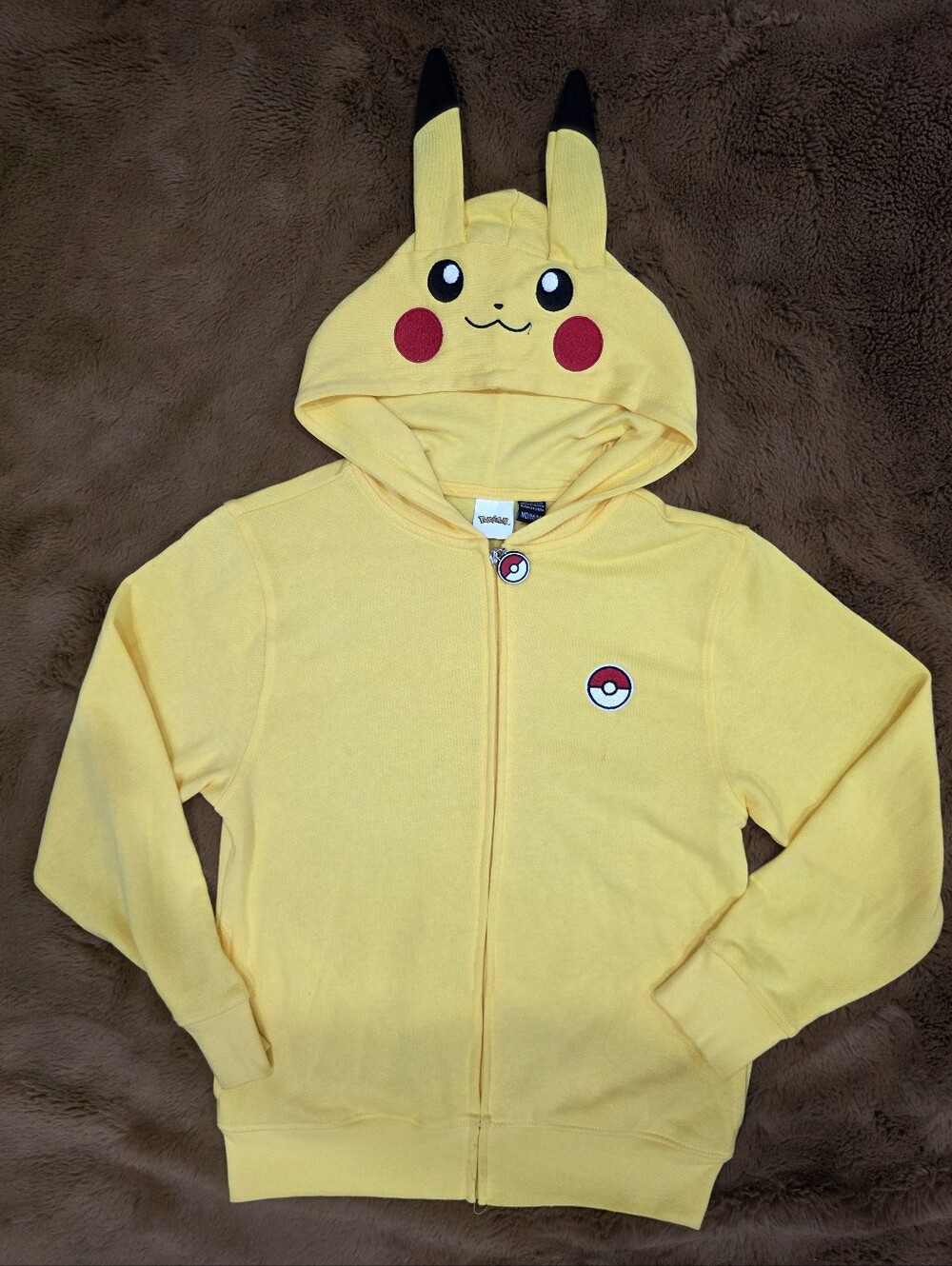 Kids (Med), Pokémon Pikachu Yellow Kids Zip-Up Hoodie